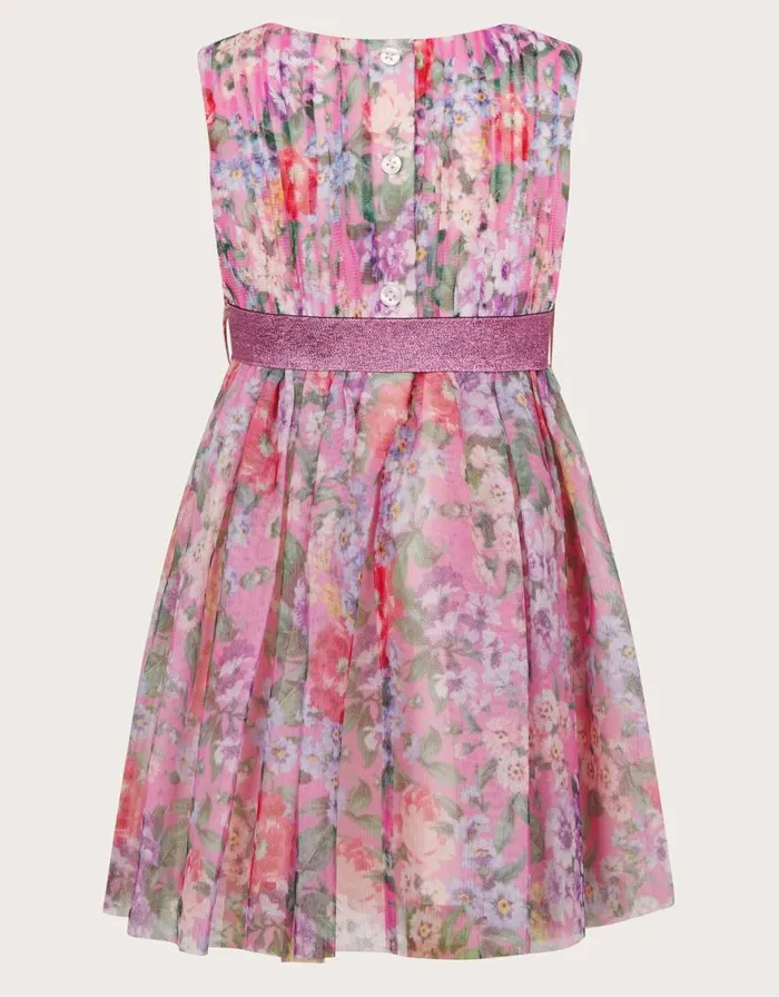Monsoon Baby Sleeveless Floral Tulle Dress Pink Children Dresses Monsoon Baby Sleeveless Floral Tulle Dress Pink Children Dresses