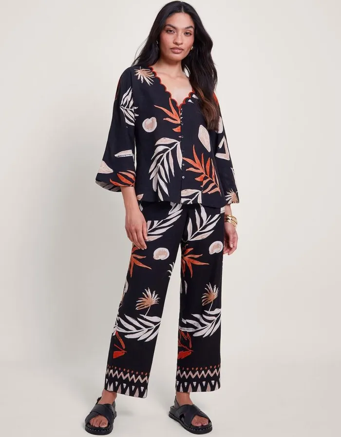 Monsoon Carlotta Print Top Black Women Tops and Blouses Monsoon Carlotta Print Top Black Women Tops and Blouses