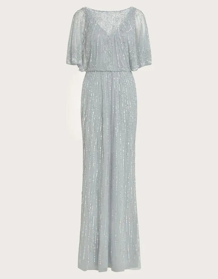 Monsoon Elizabeth Embellished Maxi Dress Green Women Occasionwear Monsoon Elizabeth Embellished Maxi Dress Green Women Occasionwear