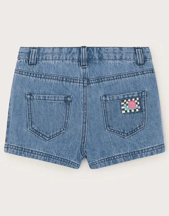 Monsoon Flower Denim Shorts Blue Children Casualwear Collection
