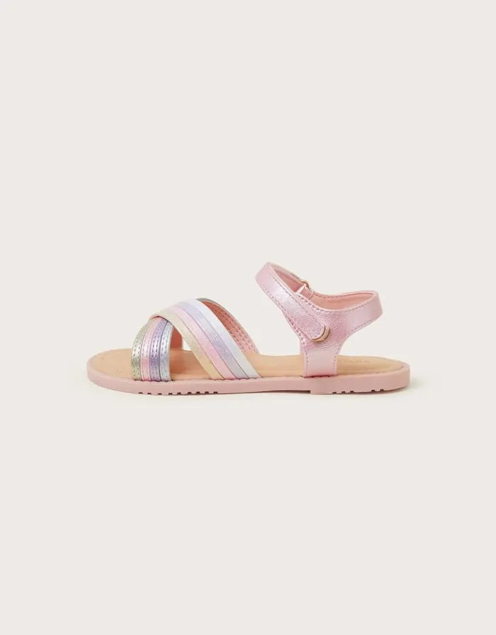 Monsoon Glitter Rainbow Sandals Multi Children Girls039 Shoes and Sandals