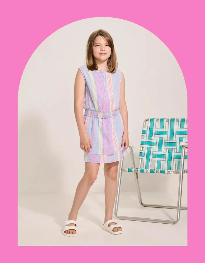 Monsoon Hatley Bohemian Smocked Dress Blue Children Dresses
