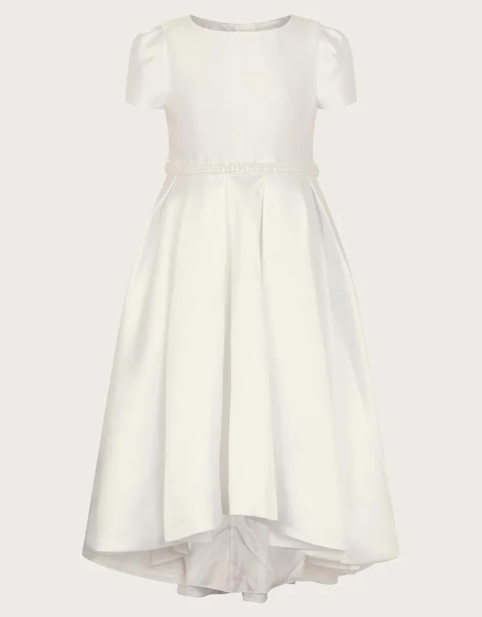 Monsoon Henrietta Pearl Belt Dress White Children Dresses