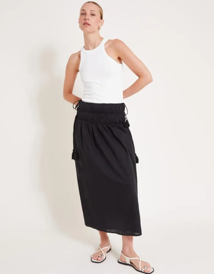 Monsoon Jade Maxi Skirt Black Women Skirts