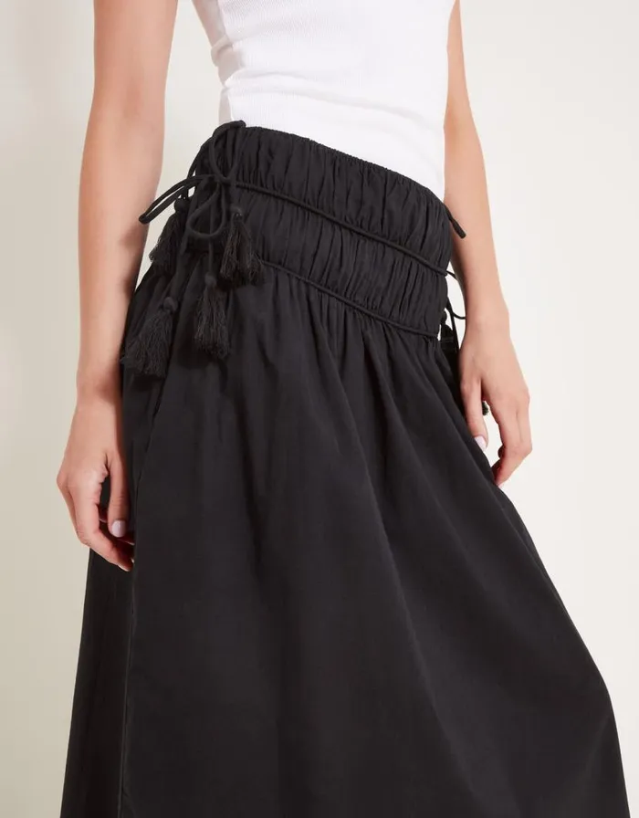 Monsoon Jade Maxi Skirt Black Women Skirts