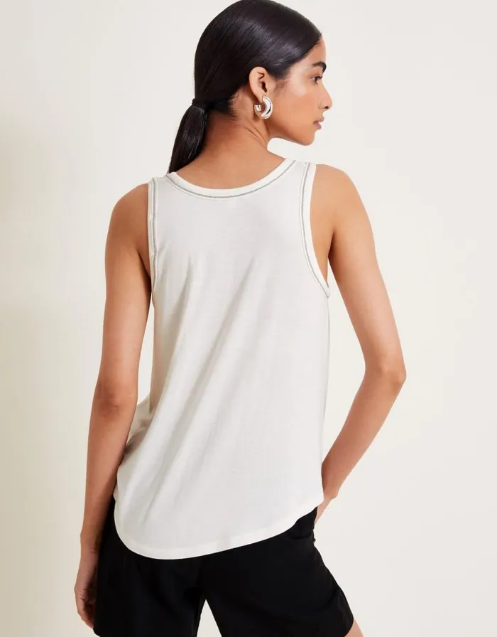 Monsoon Jess Jersey Cami Top Ivory Women Tops and Blouses Monsoon Jess Jersey Cami Top Ivory Women Tops and Blouses