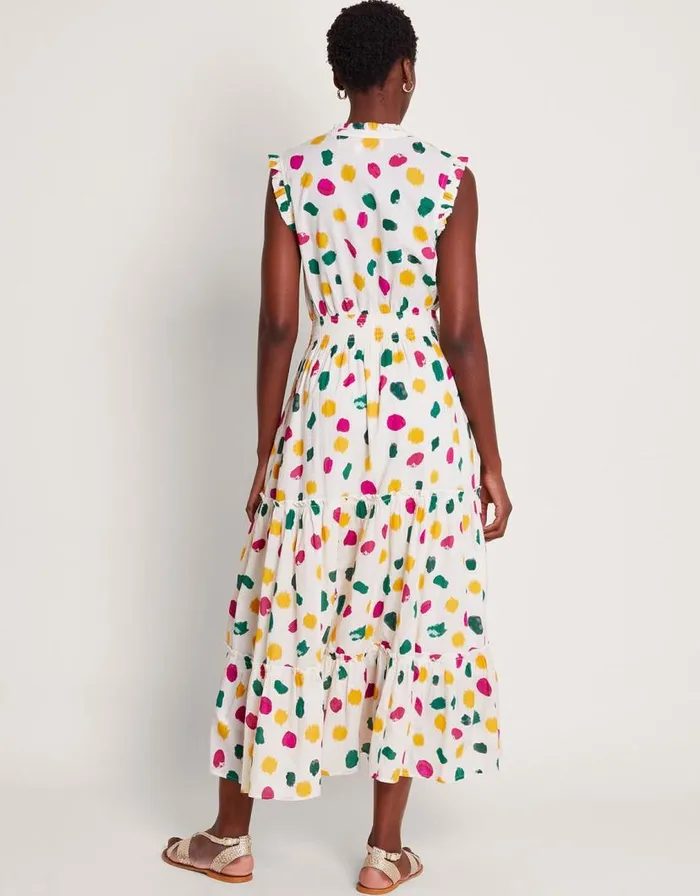 Monsoon La Galeria Elefante Print Tiered Maxi Dress Ivory Women Day Dresses Monsoon La Galeria Elefante Print Tiered Maxi Dress Ivory Women Day Dresses