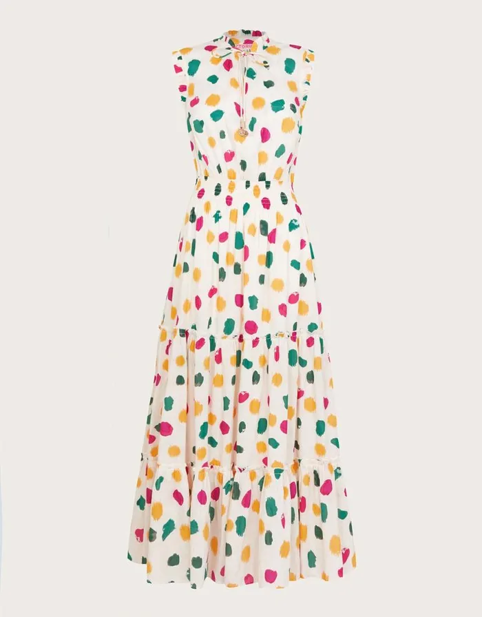 Monsoon La Galeria Elefante Print Tiered Maxi Dress Ivory Women Day Dresses Monsoon La Galeria Elefante Print Tiered Maxi Dress Ivory Women Day Dresses