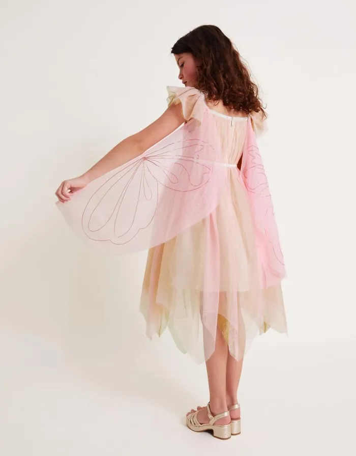 Monsoon Land Of Wonder Butterfly Wings Dress Gold Children Dresses