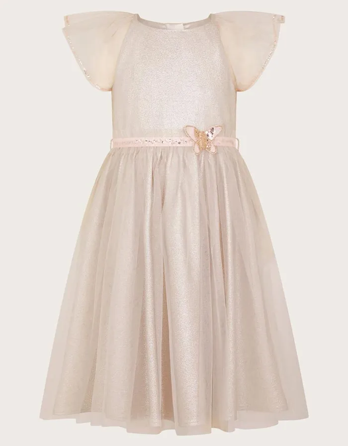 Monsoon Land Of Wonder Solance Butterfly Belt Dress Natural Children Dresses