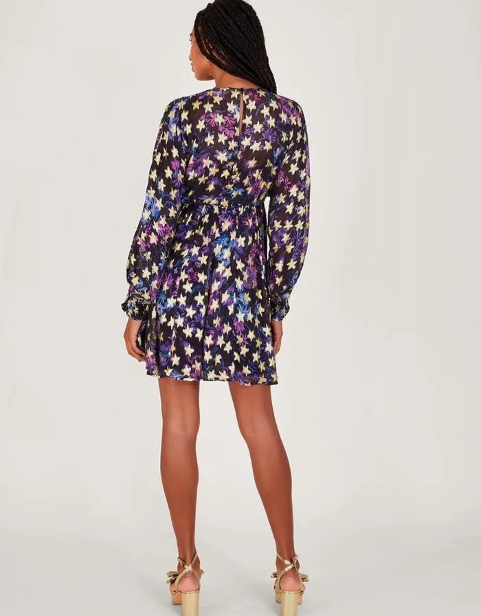 Monsoon Lia Star Print Dress Black Women Occasionwear Monsoon Lia Star Print Dress Black Women Occasionwear