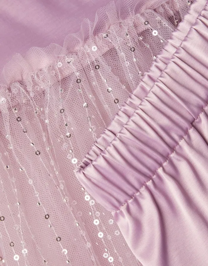 Monsoon Misty Tulle Top And Shorts Set Purple Children Partywear Monsoon Misty Tulle Top And Shorts Set Purple Children Partywear