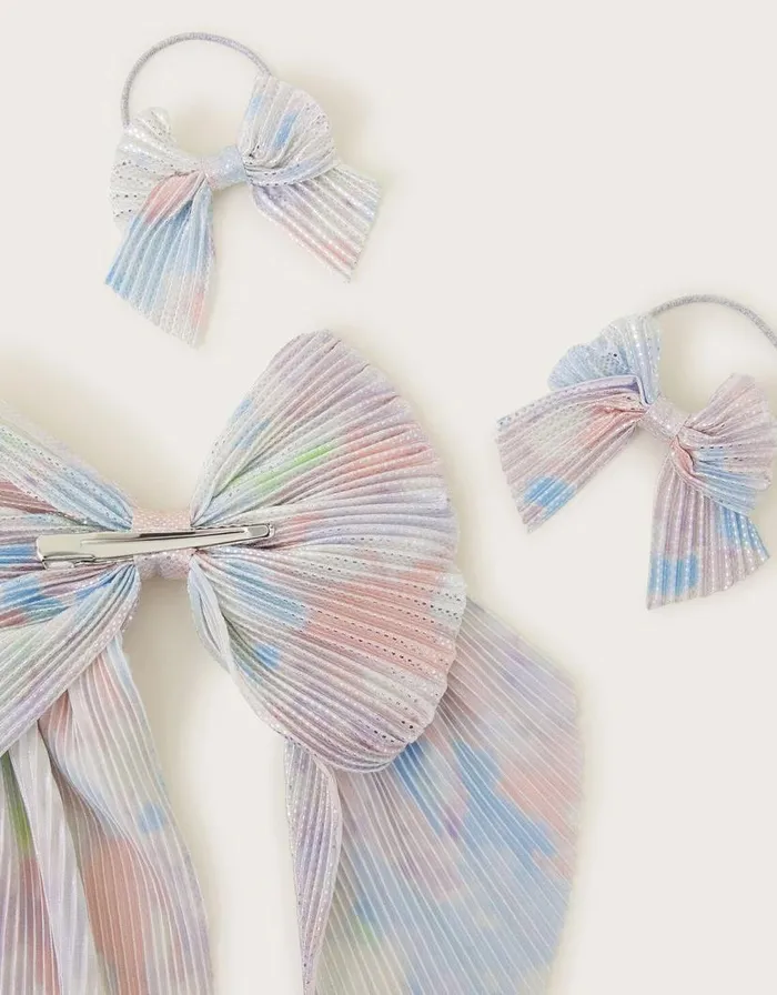 Monsoon Ombre Pleat Bow Hair Set Children Girls039 Hair Accessories Monsoon Ombre Pleat Bow Hair Set Children Girls039 Hair Accessories