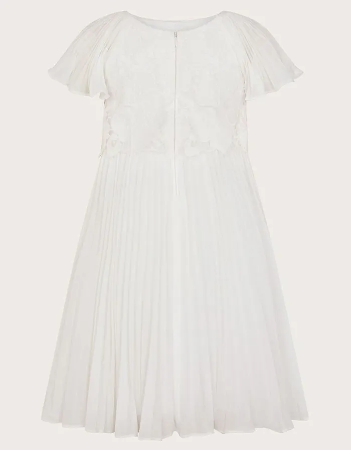 Monsoon Otissa Lace Pleated Dress Ivory Children Dresses Monsoon Otissa Lace Pleated Dress Ivory Children Dresses