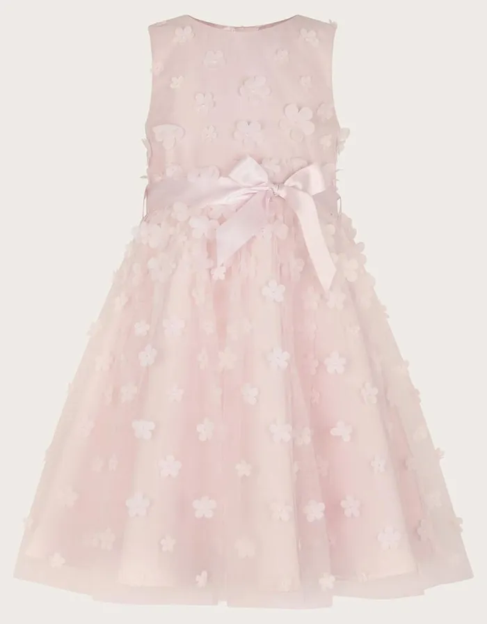 Monsoon Reya 3D Scuba Bridesmaid Dress Pink Children Dresses Monsoon Reya 3D Scuba Bridesmaid Dress Pink Children Dresses