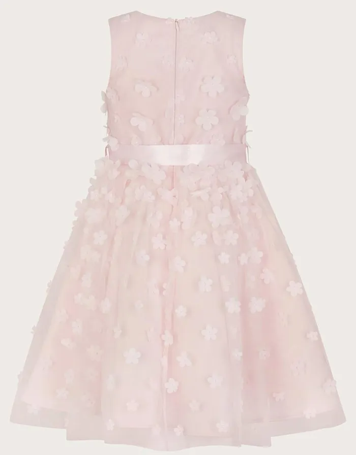 Monsoon Reya 3D Scuba Bridesmaid Dress Pink Children Dresses Monsoon Reya 3D Scuba Bridesmaid Dress Pink Children Dresses