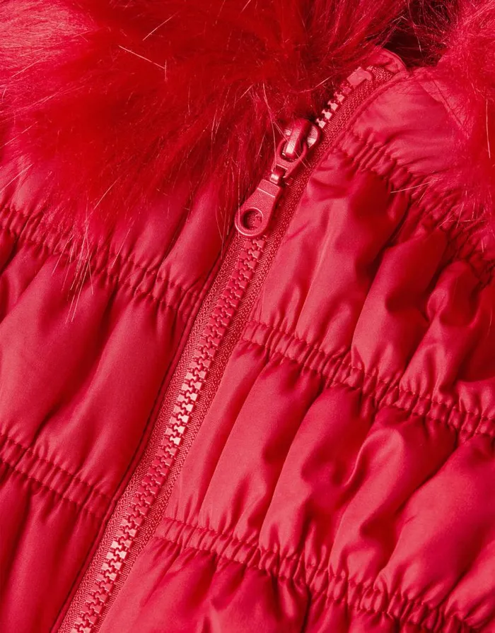 Monsoon Shirred Puffball Padded Coat Red Children Coats and Jackets Monsoon Shirred Puffball Padded Coat Red Children Coats and Jackets