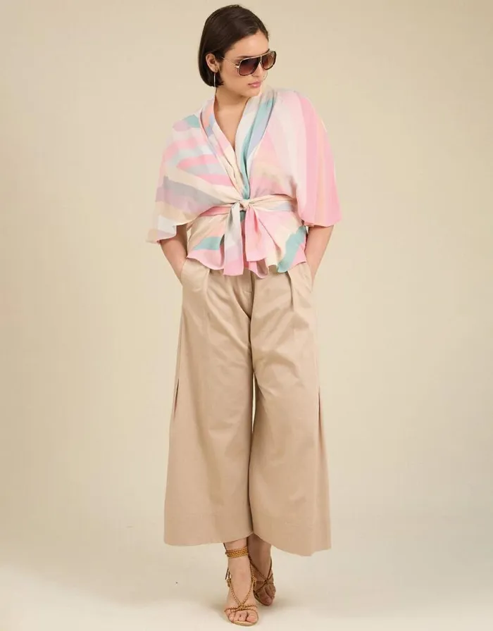 Monsoon Tallulah And Hope Print Tie Blouse Multi Women Tops and Blouses Monsoon Tallulah And Hope Print Tie Blouse Multi Women Tops and Blouses