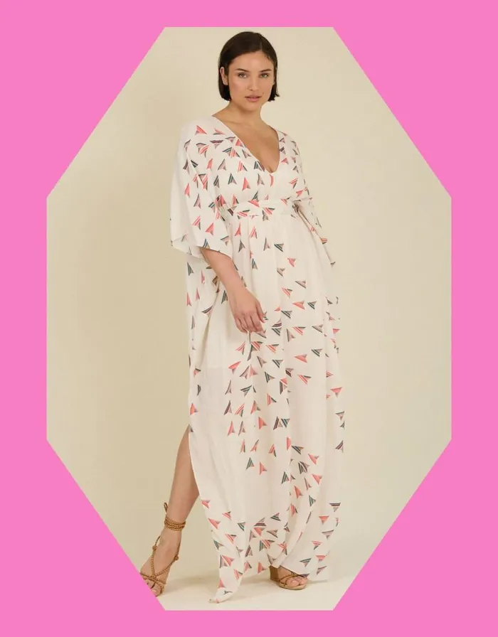 Monsoon Tallulah And Hope Salina Kaftan White Women Occasionwear
