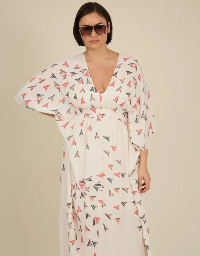 Monsoon Tallulah And Hope Salina Kaftan White Women Occasionwear Monsoon Tallulah And Hope Salina Kaftan White Women Occasionwear
