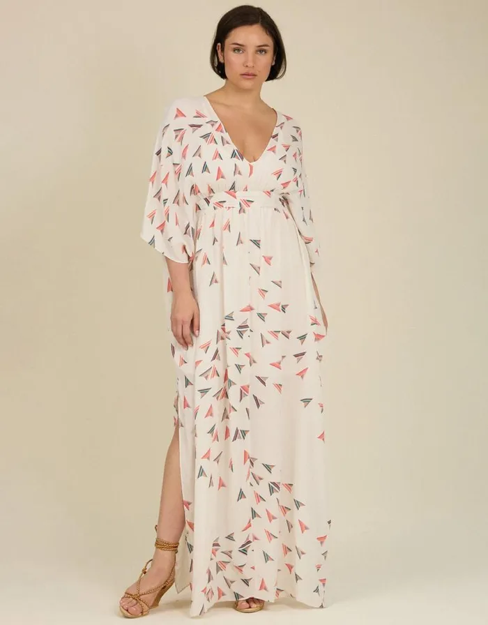 Monsoon Tallulah And Hope Salina Kaftan White Women Occasionwear Monsoon Tallulah And Hope Salina Kaftan White Women Occasionwear