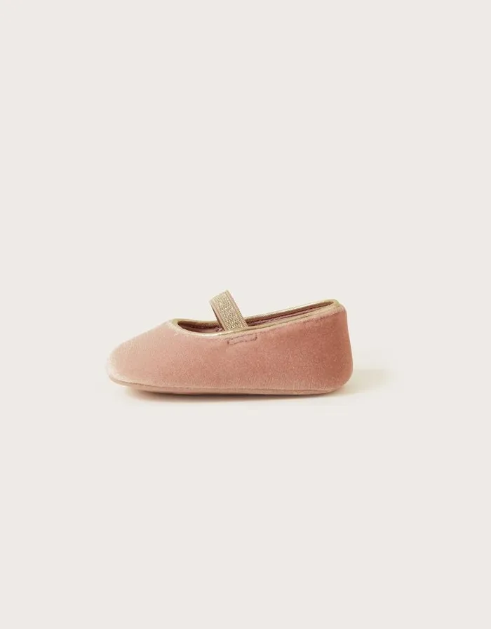 Monsoon Velvet Booties Pink Children Partywear Monsoon Velvet Booties Pink Children Partywear