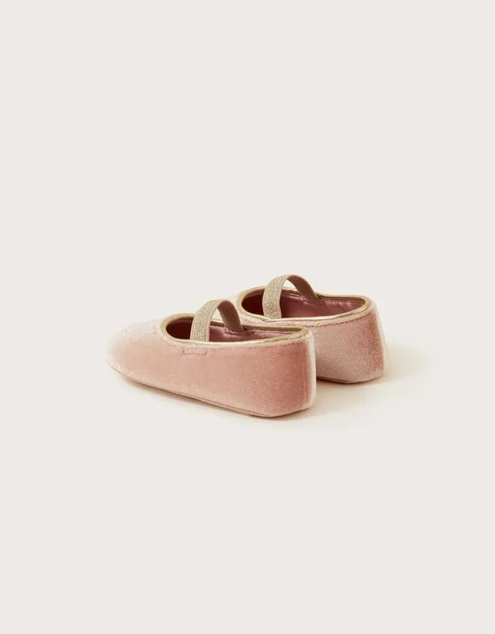 Monsoon Velvet Booties Pink Children Partywear Monsoon Velvet Booties Pink Children Partywear