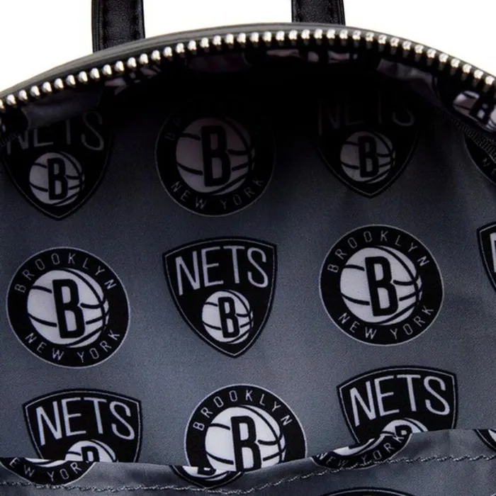 NBA Brooklyn Nets Basketball Logo Mini Backpack Unisex Loungefly Backpacks