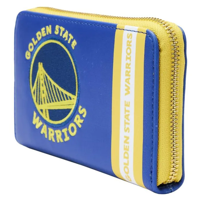 NBA Golden State Warriors Patch Icons Zip Around Wallet Unisex Loungefly Bags and Wallets
