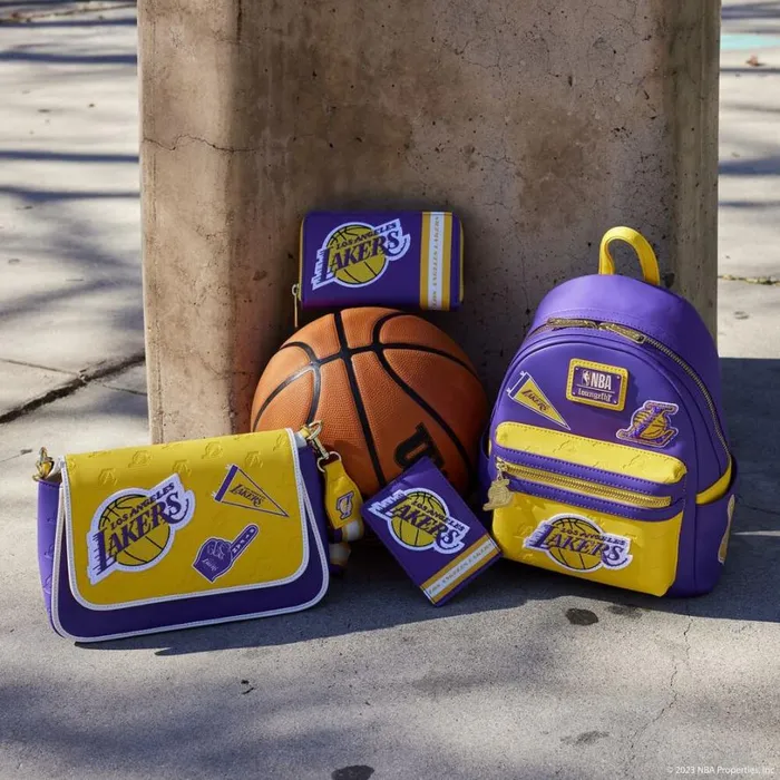 NBA Los Angeles Lakers Patch Icons Card Holder Unisex Loungefly Bags and Wallets