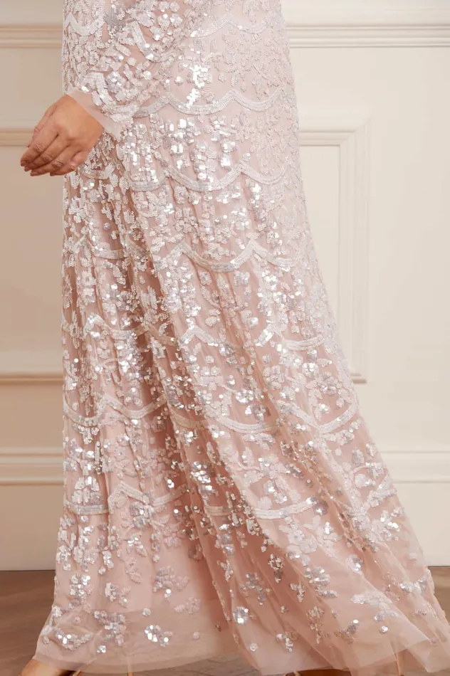 Needle and Thread Alicia Scallop Gown Pink Women Exclusives