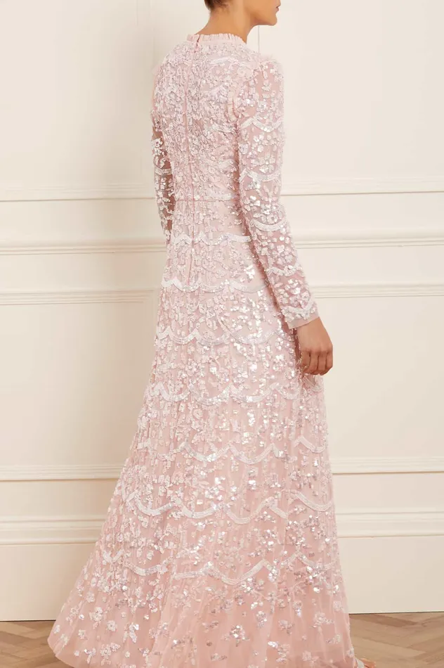Needle and Thread Alicia Scallop Gown Pink Women Exclusives