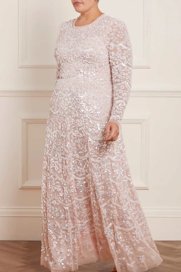 Needle and Thread Alicia Scallop Gown Pink Women Exclusives