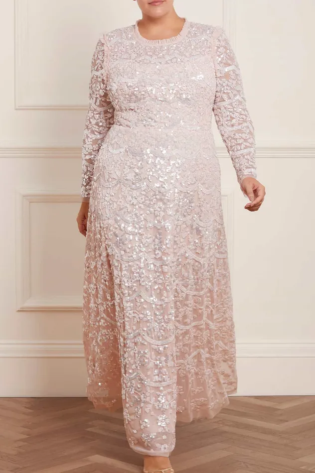 Needle and Thread Alicia Scallop Gown Pink Women Exclusives