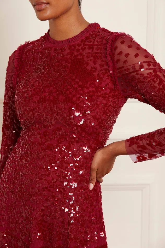 Needle and Thread Aurora Ballerina Dress Red Women Evening Dresses