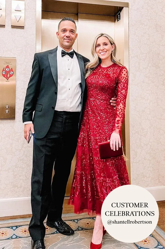 Needle and Thread Aurora Ballerina Dress Red Women Evening Dresses