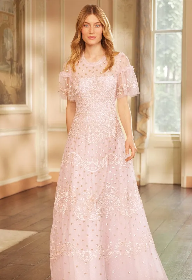 Needle and Thread Beatrice Gown Pink Women Embellished Dresses