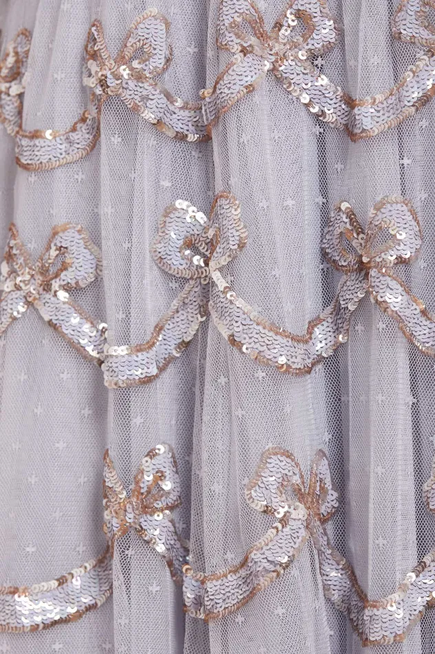 Needle and Thread Bow Sequin Short Sleeve Gown Blue Women Embellished Dresses Needle and Thread Bow Sequin Short Sleeve Gown Blue Women Embellished Dresses