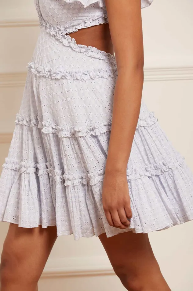 Needle and Thread Gingham Broderie Backless Micro Mini Dress Blue Women Day Dresses Needle and Thread Gingham Broderie Backless Micro Mini Dress Blue Women Day Dresses