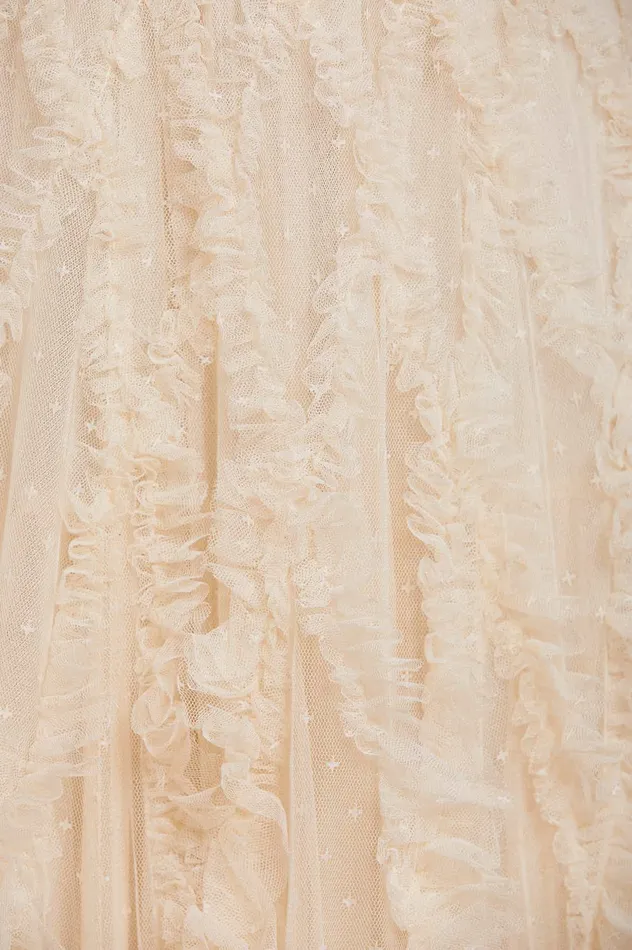Needle and Thread Rosella Ruffle Strapless Gown Champagne Women Exclusives