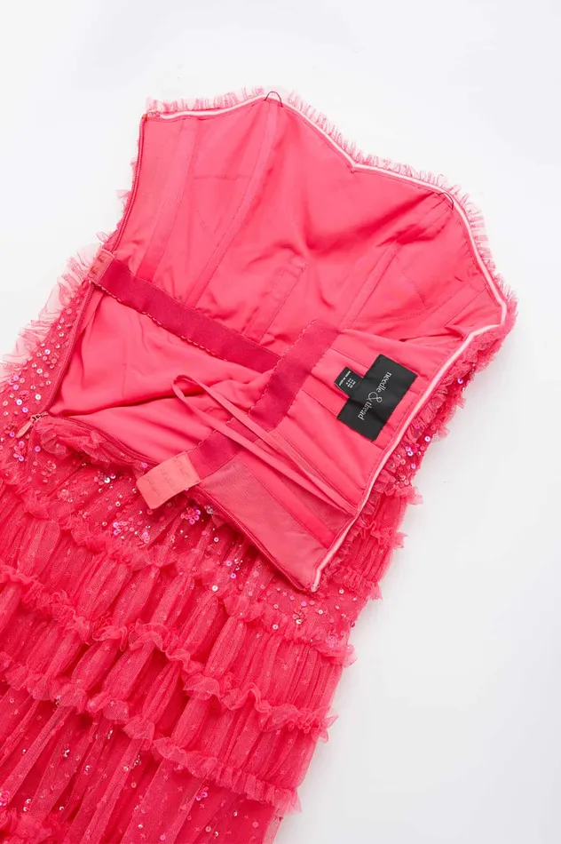 Needle and Thread Violet Shimmer Strapless Gown Pink Women Embellished Dresses Needle and Thread Violet Shimmer Strapless Gown Pink Women Embellished Dresses