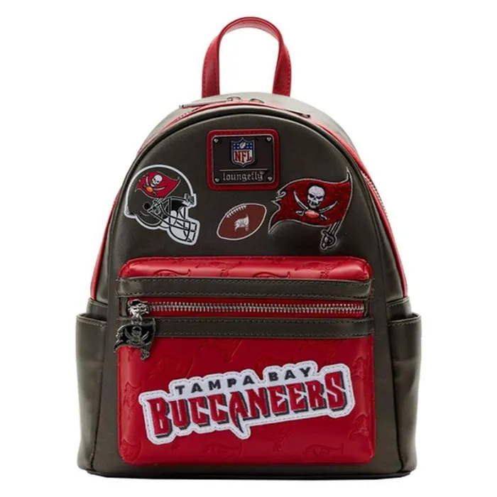 NFL Tamp Bay Buccaneers Patches Mini Backpack Unisex Loungefly Bags and Wallets NFL Tamp Bay Buccaneers Patches Mini Backpack Unisex Loungefly Bags and Wallets