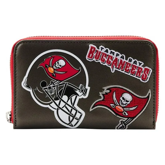 NFL Tampa Bay Buccaneers Patches Zip Around Wallet Unisex Loungefly Bags and Wallets NFL Tampa Bay Buccaneers Patches Zip Around Wallet Unisex Loungefly Bags and Wallets