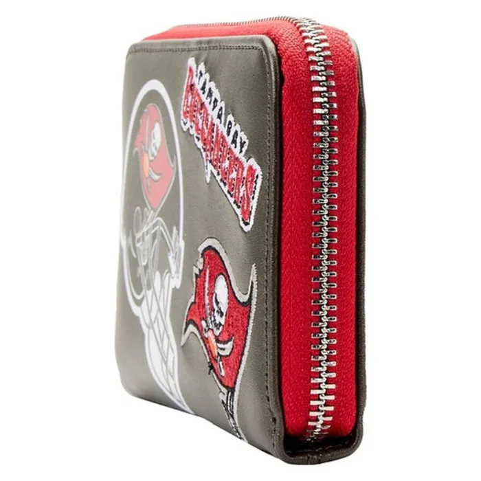 NFL Tampa Bay Buccaneers Patches Zip Around Wallet Unisex Loungefly Bags and Wallets
