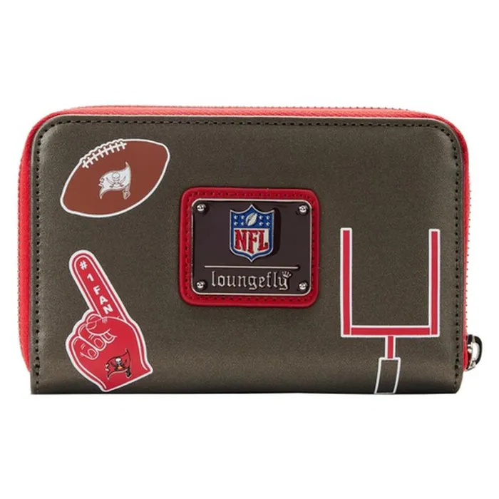 NFL Tampa Bay Buccaneers Patches Zip Around Wallet Unisex Loungefly Bags and Wallets