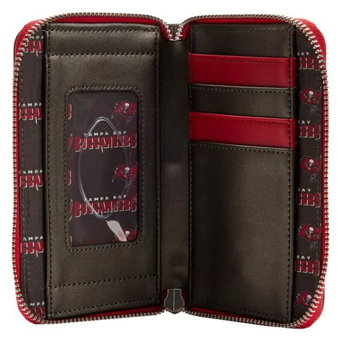 NFL Tampa Bay Buccaneers Patches Zip Around Wallet Unisex Loungefly Bags and Wallets