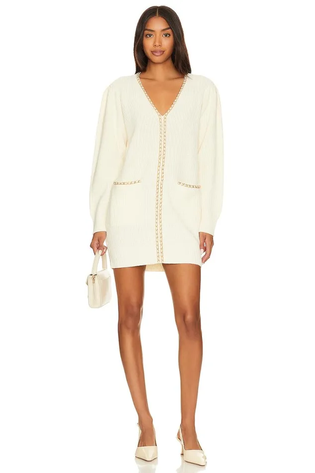 Norina Cardigan Dress Cream Women Lovers and Friends Dresses