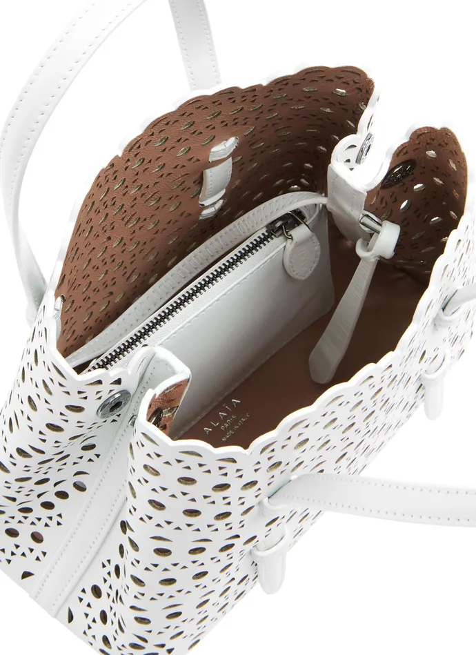 Optic White Mina 20 Bag Vienne Wave Calfskin Women Alaa Le Mina Optic White Mina 20 Bag Vienne Wave Calfskin Women Alaa Le Mina