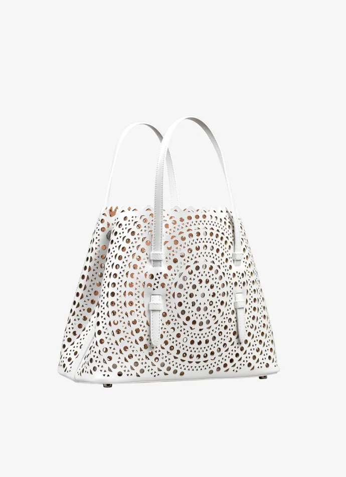 Optic White Mina 25 Bag New Vienne Calfskin Women Alaa Tote Bags