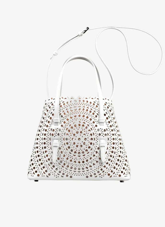 Optic White Mina 25 Bag New Vienne Calfskin Women Alaa Tote Bags